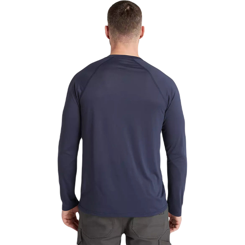 Timberland Men's Navy Wicking Good Sport Long-Sleeve T-Shirt