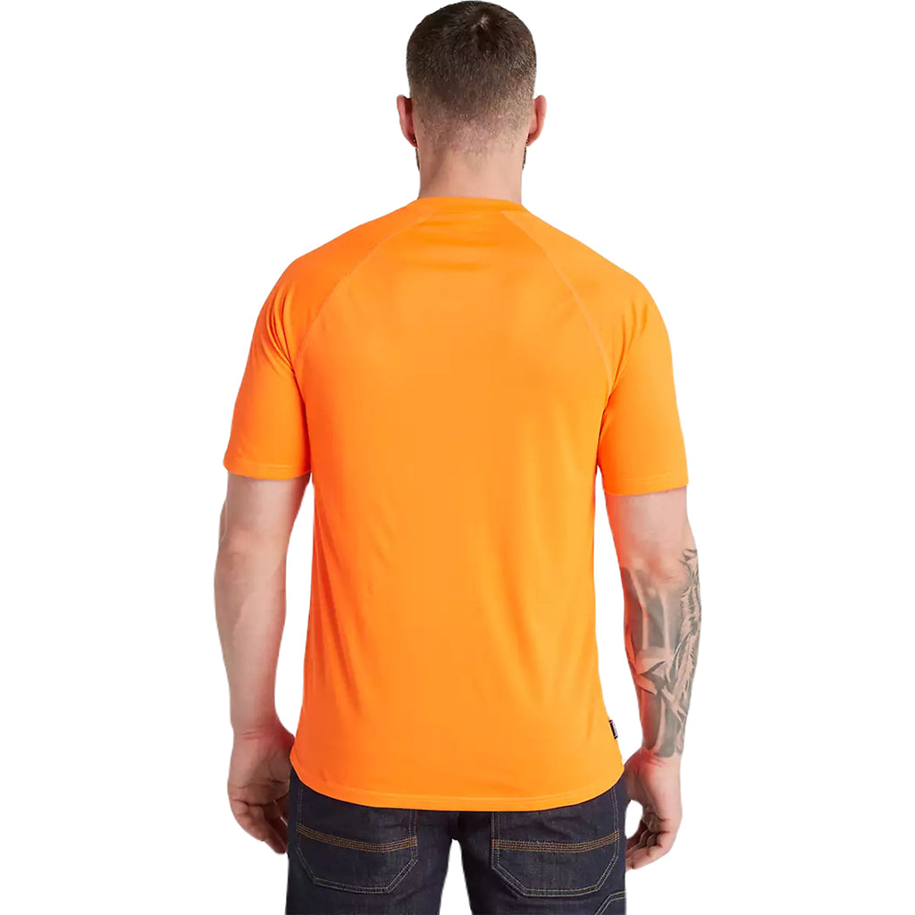 Timberland Men's Bright Orange Wicking Good T-Shirt