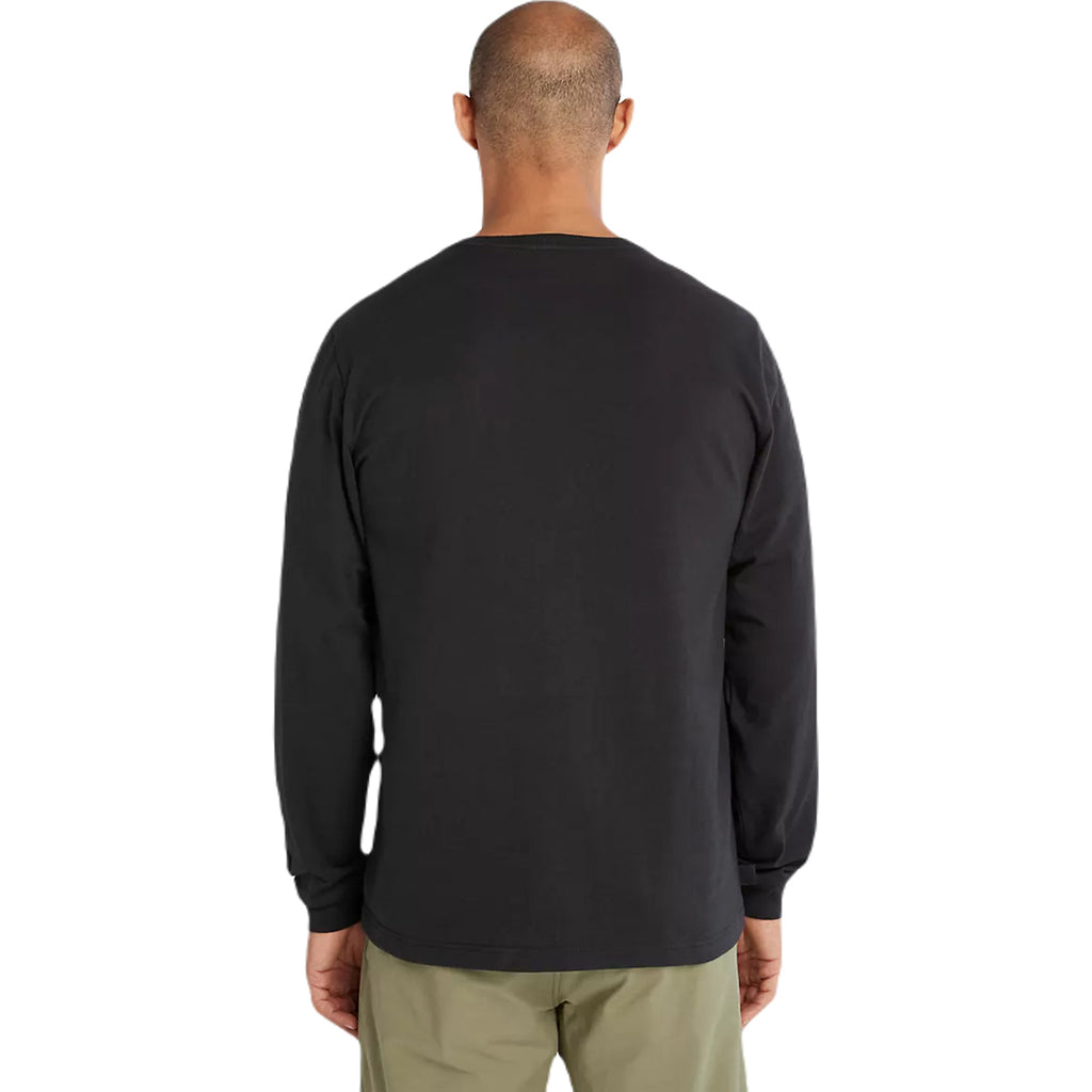 Timberland Men's Black Core Pocket Long-Sleeve T-Shirt