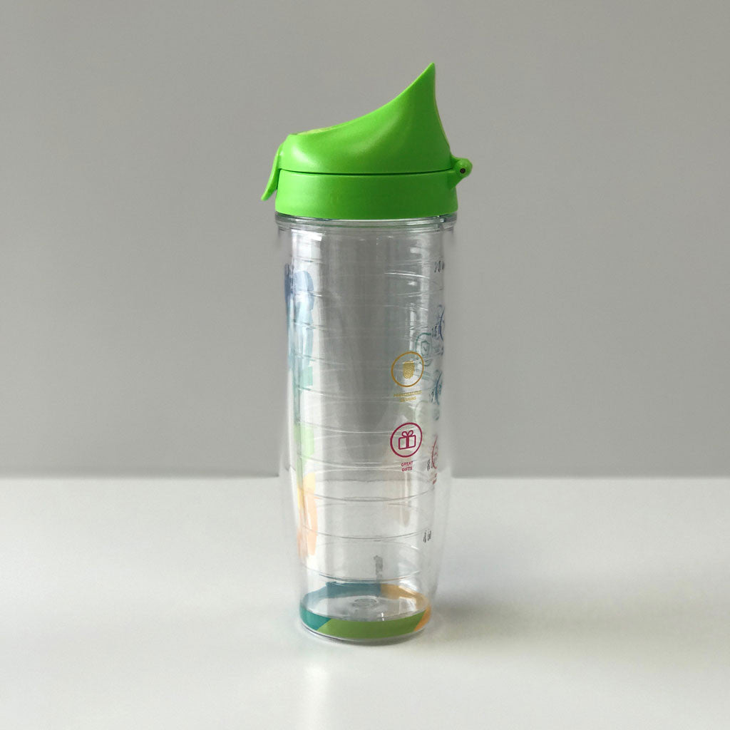 Tervis 24oz Water Bottle with Lime Green Lid