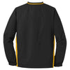 Sport-Tek Men's Black/ Gold Tall Tipped V-Neck Raglan Wind Shirt