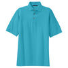 Port Authority Men's Turquoise Tall Pique Knit Polo