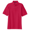 Port Authority Men's Red Tall Pique Knit Polo