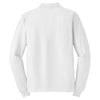 Port Authority Men's White Tall Silk Touch Long Sleeve Polo