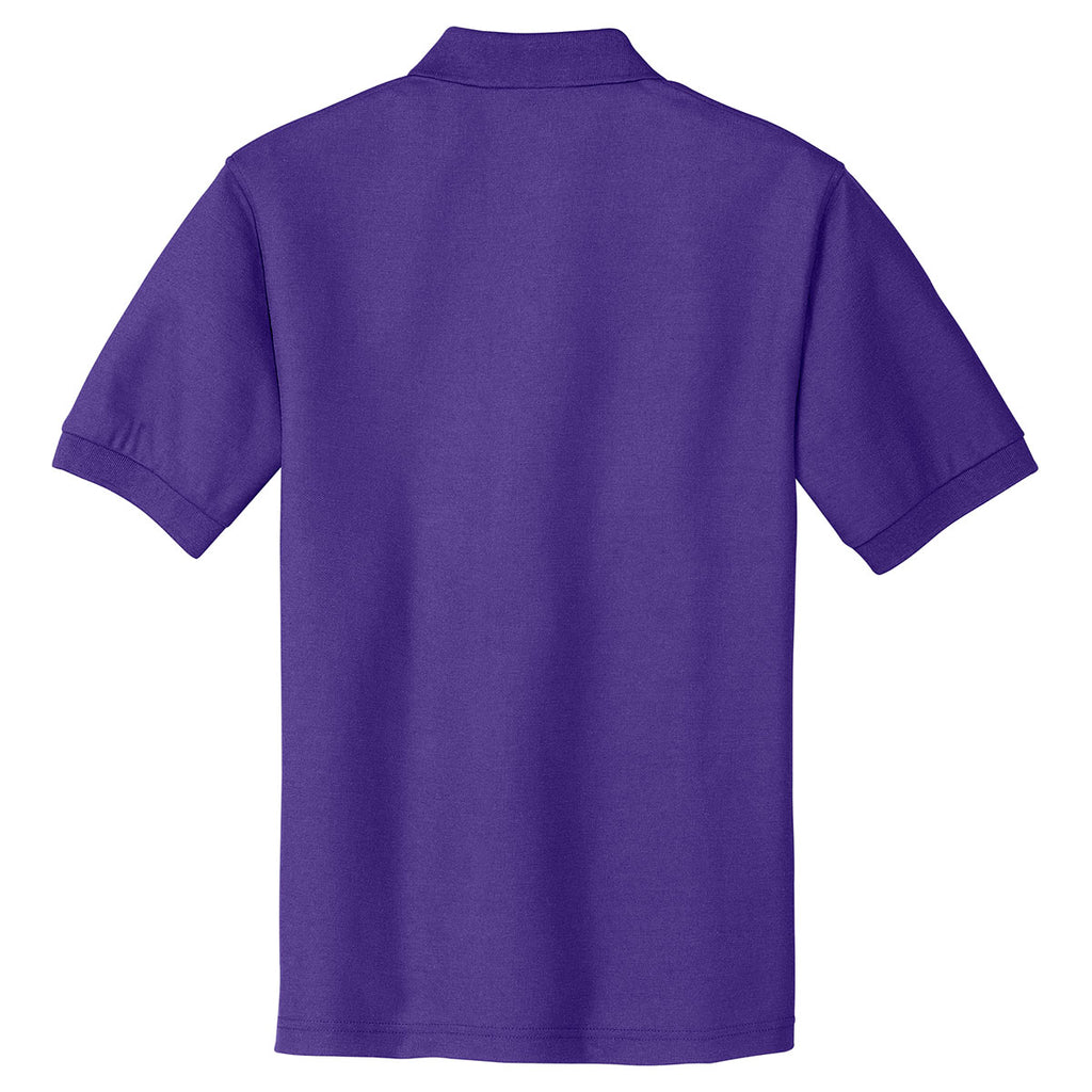 Port Authority Men's Purple Tall Silk Touch Polo