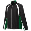 Elevate Men's Black/Forest Green/White Kelton Track Jacket