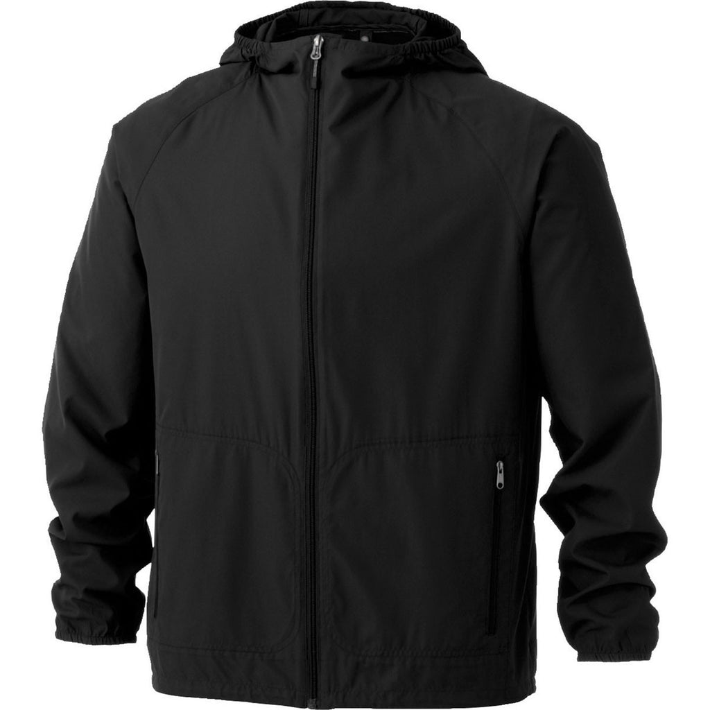 Elevate Men's Black Kinney Packable Jacket