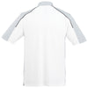 Elevate Men's White/Light Grey/Black Martis Short Sleeve Polo