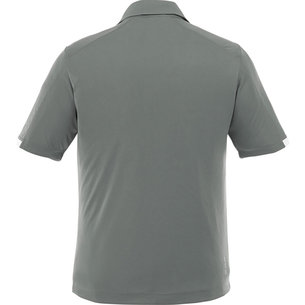 Elevate Men's Steel Grey Kiso Short Sleeve Polo
