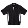 Elevate Men's Black/White Mitica Short Sleeve Polo