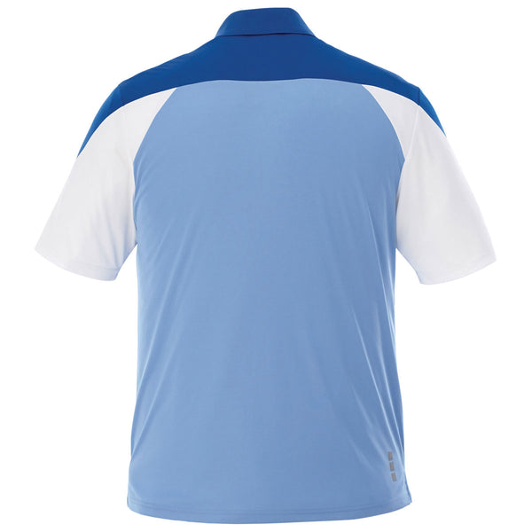 Elevate Men's Solace Blue/New Royal/White Vesta Short Sleeve Polo