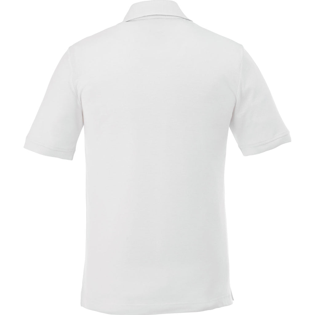 Elevate Men's White Crandall Short Sleeve Polo