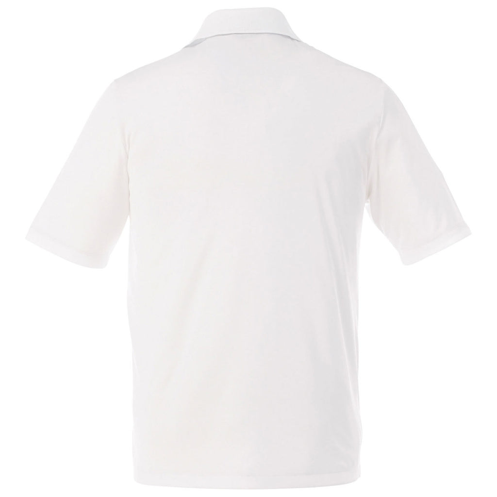Elevate Men's White Dade Short Sleeve Polo Tall