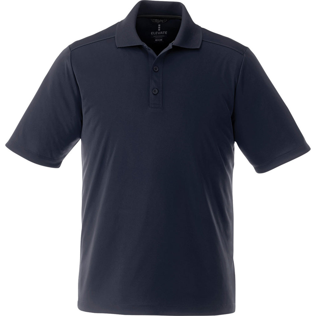 Add your embroidered company logo to corporate Elevate shirts and polos today navy corporate Elevate men's polo shirts
