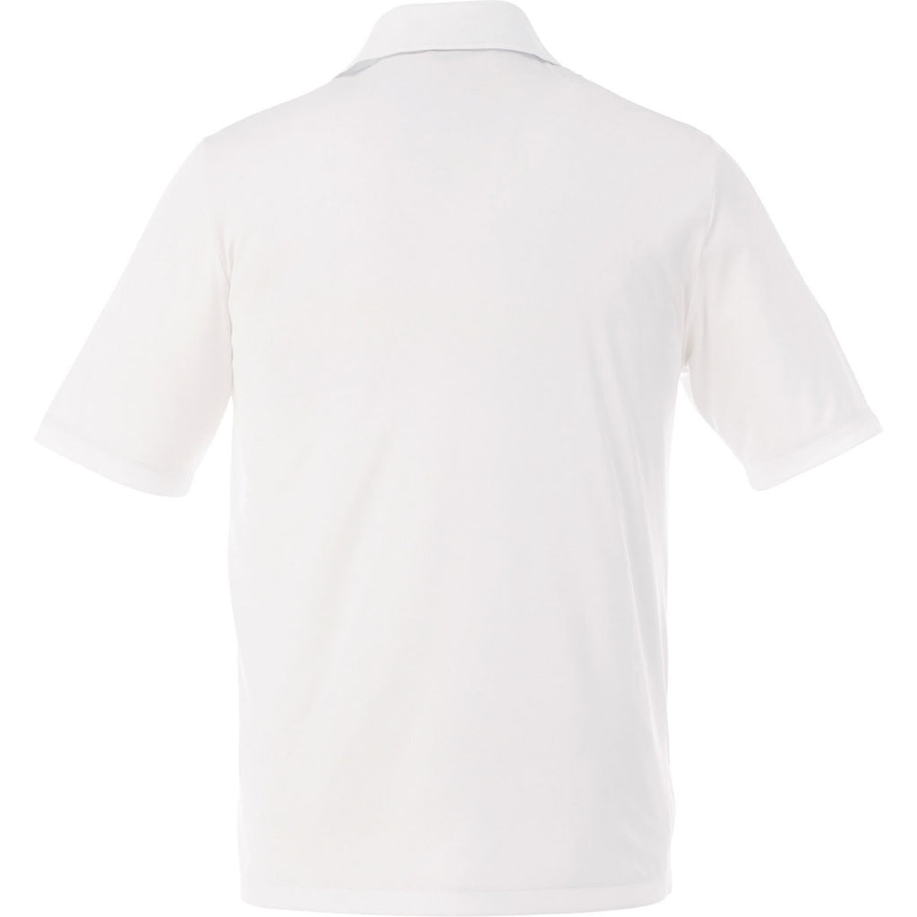 Elevate Men's White Dade Short Sleeve Polo