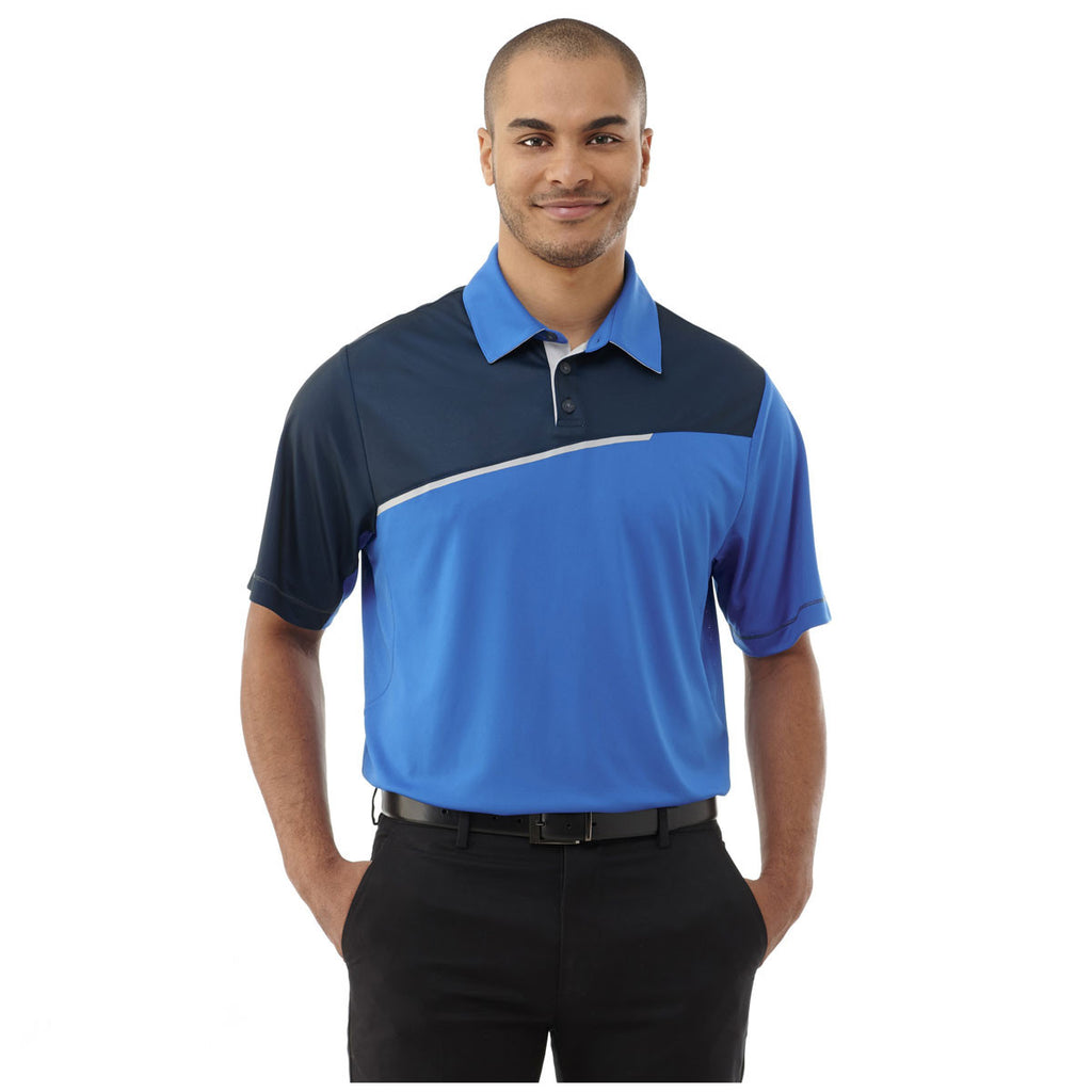 Elevate Men's Olympic Blue Prater Short Sleeve Polo