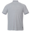 Elevate Men's Silver Heather Kinport Short Sleeve Stand Collar Polo
