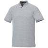 Elevate Men's Silver Heather Kinport Short Sleeve Stand Collar Polo