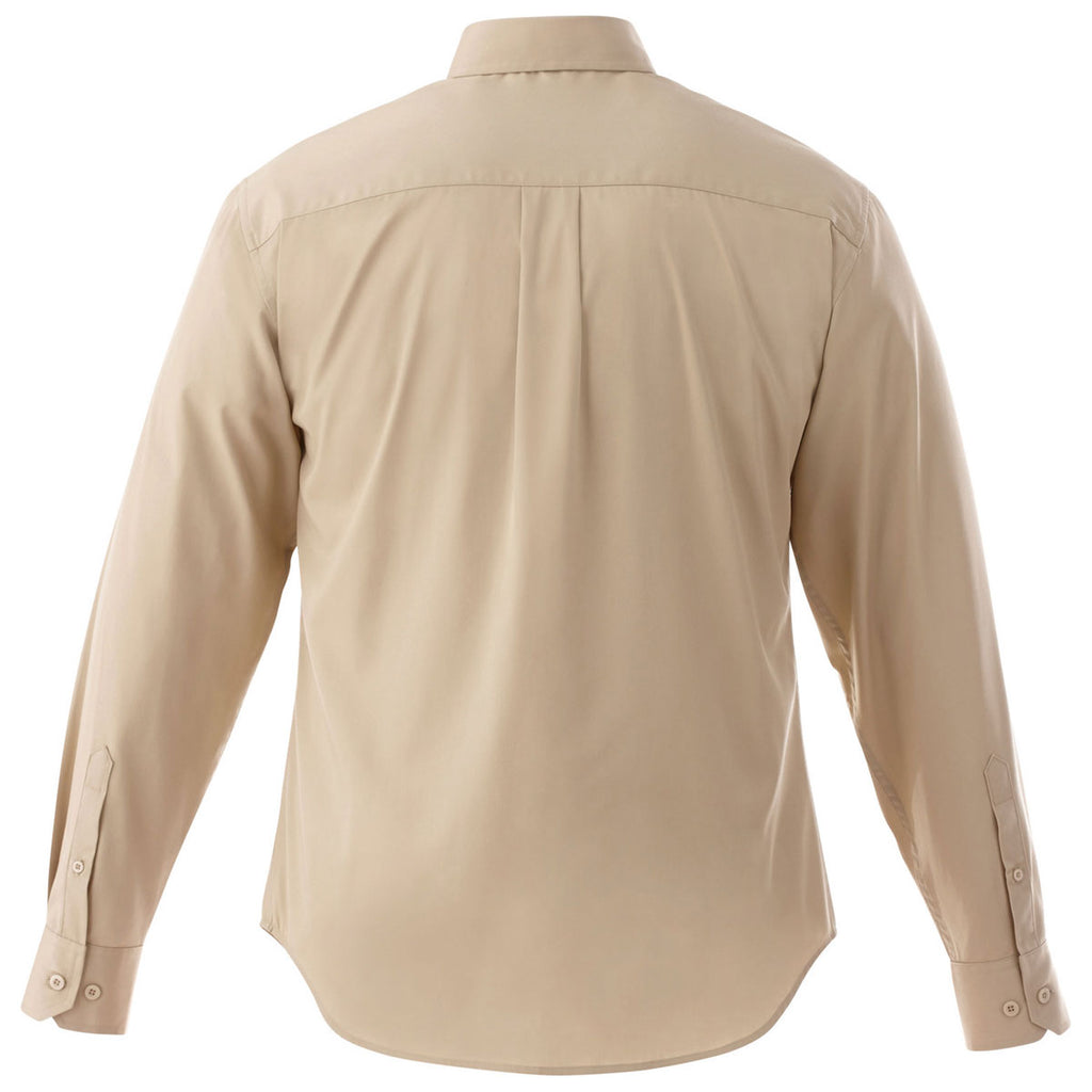 Elevate Men's Desert Khaki Wilshire Long Sleeve Shirt