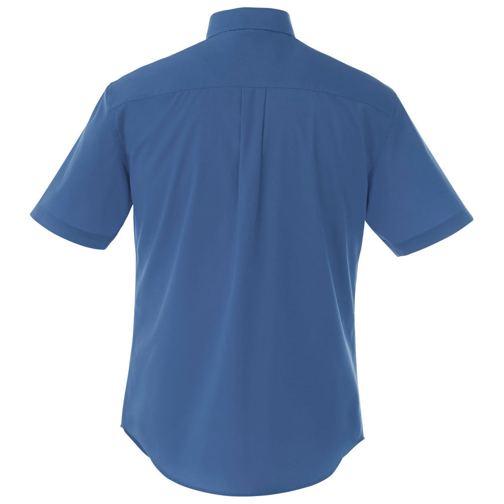 Elevate Men's Blue Stirling Short Sleeve Shirt Tall