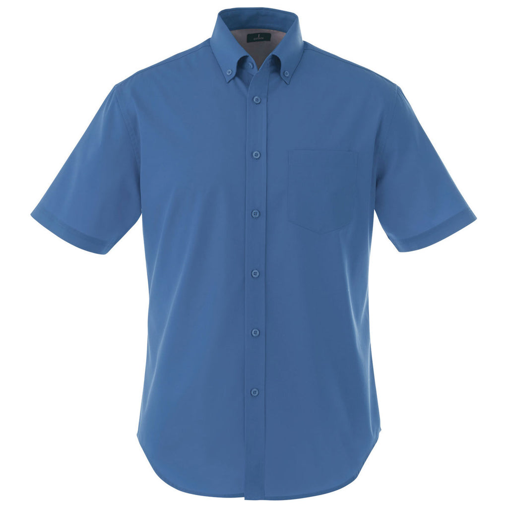 Elevate Men's Blue Stirling Short Sleeve Shirt Tall
