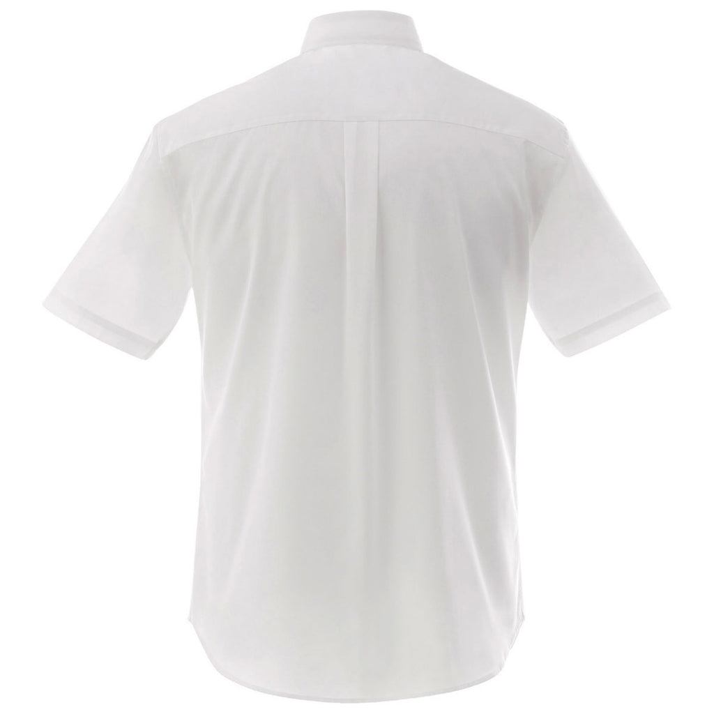 Elevate Men's White Stirling Short Sleeve Shirt Tall
