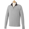 Elevate Men's Heather Grey Moreton Quarter Zip Sweater