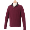 Elevate Men's Maroon Moreton Quarter Zip Sweater