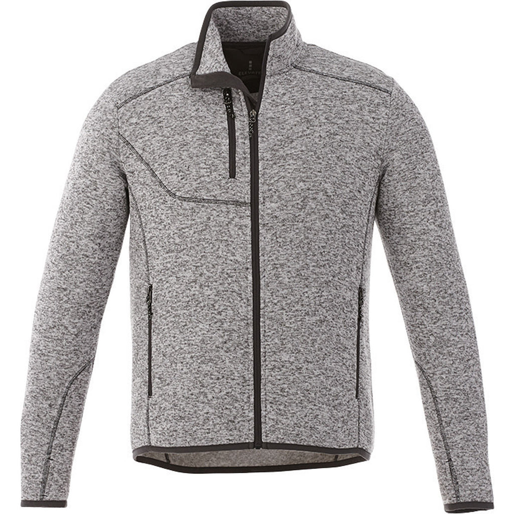 Featuring your embroidered custom logo design, shop corporate Elevate jackets and fleece today grey corporate Elevate men's fleece full zip