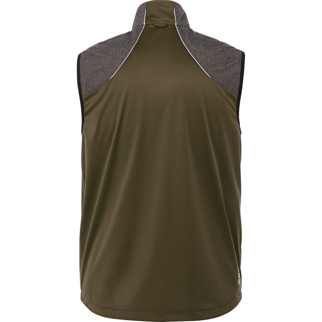 Elevate Men's Loden/Black Smoke Heather Nasak Hybrid Softshel Vest