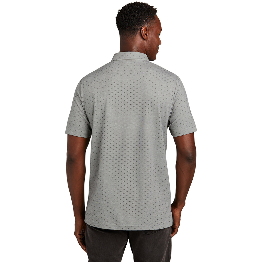 TravisMathew Men's Quiet Shade Grey Heather/Dark Grey Oceanside Geo Polo