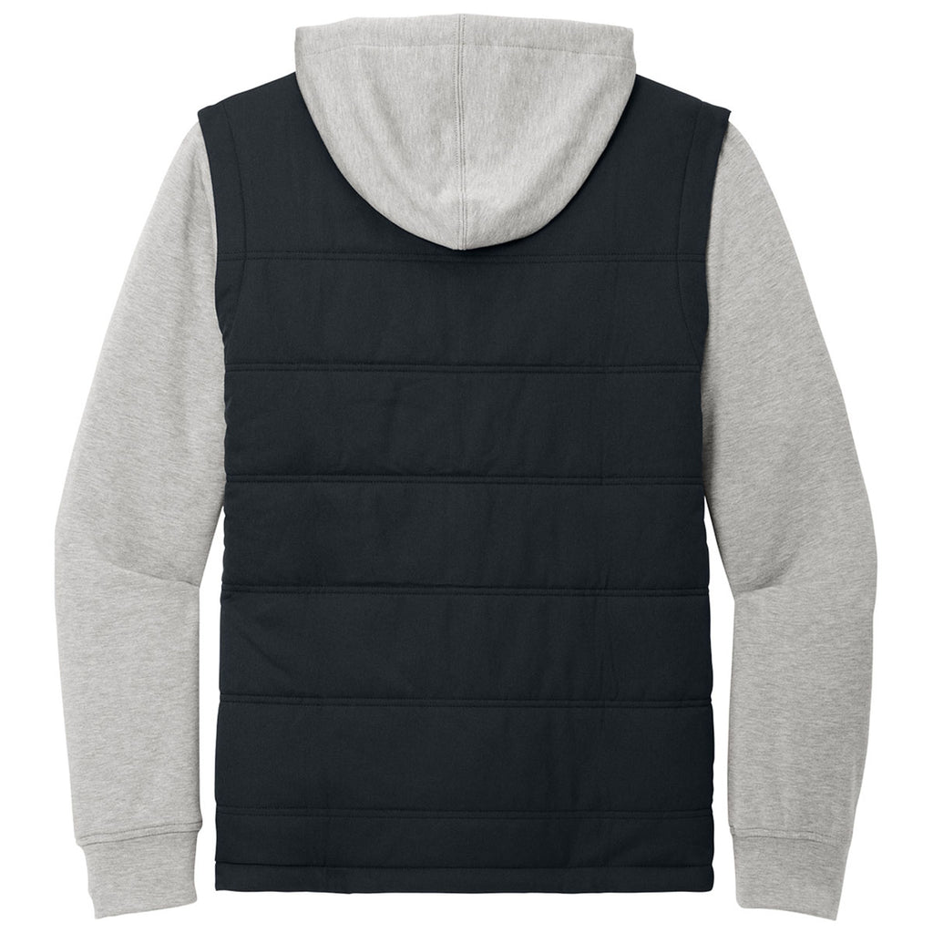 TravisMathew Men's Black/Grey Heather Tides Up Hooded Jacket