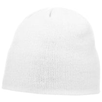 Elevate White Level Knit Beanie