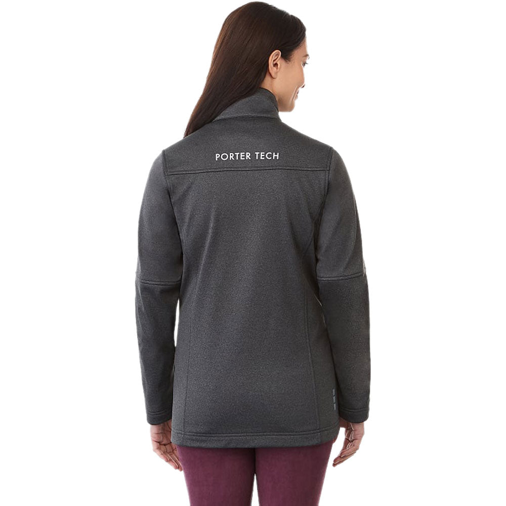 Elevate Women's Heather Dark Charcoal Joris Eco Softshell Jacket