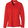Elevate Women's Red Brecon Long Sleeve Polo