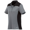 Elevate Women's Steel Grey/Black/White Martis Short Sleeve Polo