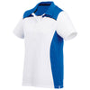 Elevate Women's White/Olympic Blue/Black Martis Short Sleeve Polo
