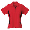 Elevate Women's Red/Black Mitica Short Sleeve Polo
