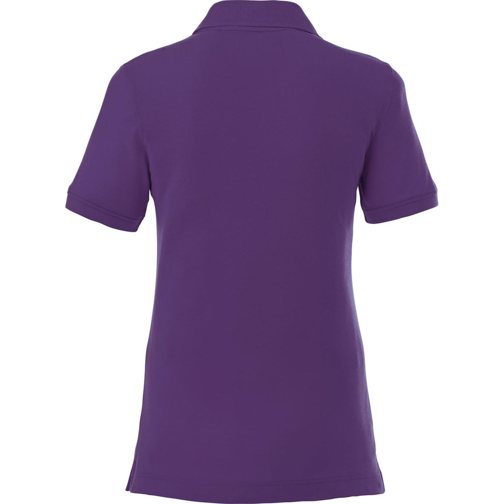 Elevate Women's Purple Crandall Short Sleeve Polo