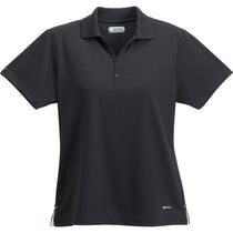 Elevate Women's Black Moreno Short Sleeve Polo