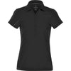 Elevate Women's Black/Steel Grey Wilcox Short Sleeve Polo