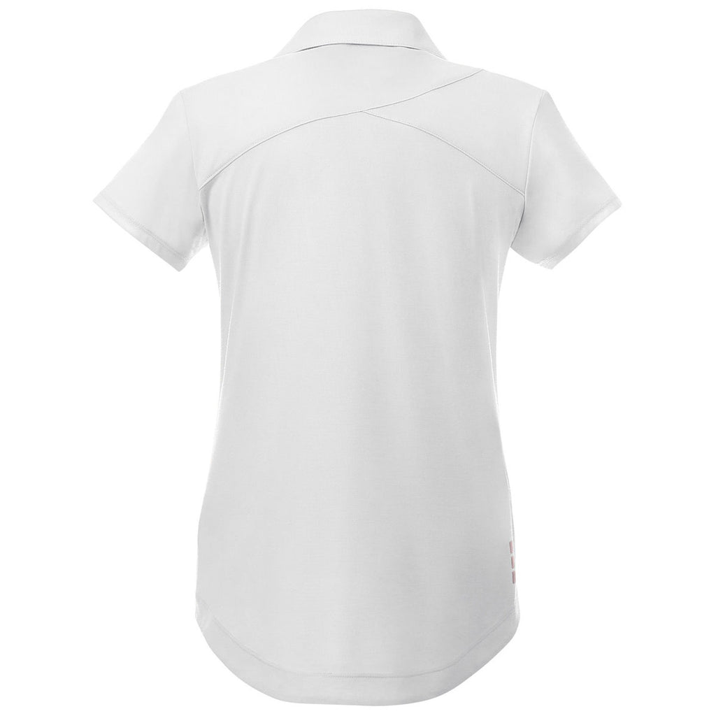 Elevate Women's White Amos Eco Short Sleeve Polo