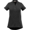 Elevate Women's Heather Dark Charcoal Concord Short Sleeve Polo