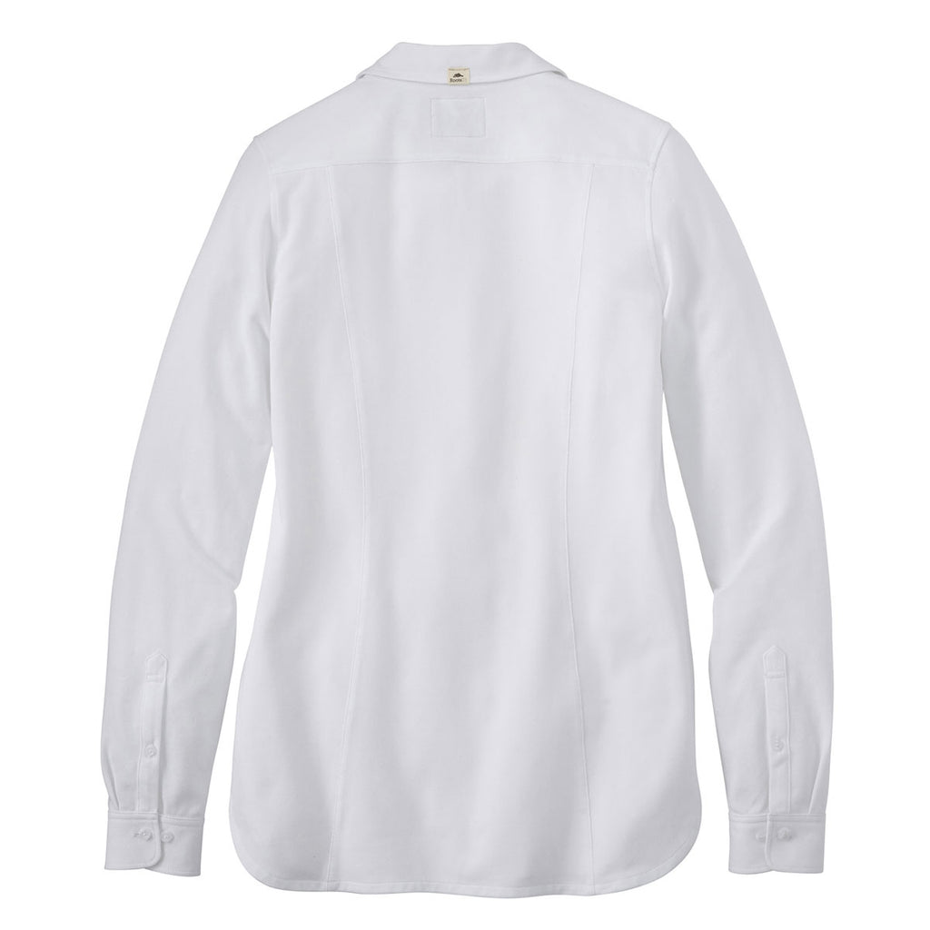 Roots73 Women's White Baywood Long Sleeve Shirt