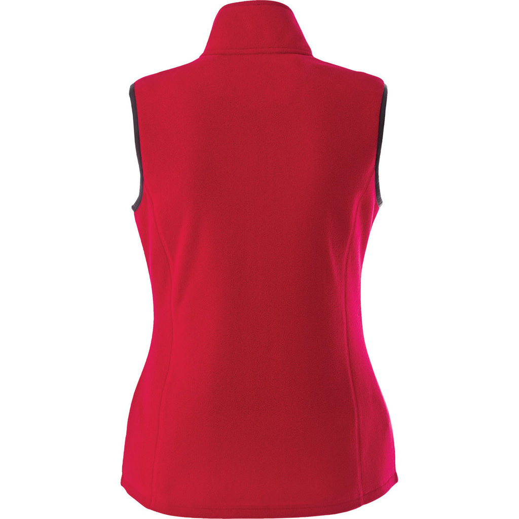 Elevate Women's Team Red Tyndall Polyfleece Vest