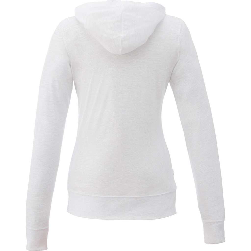 Elevate Women's White Garner Knit Full Zip Hoodie