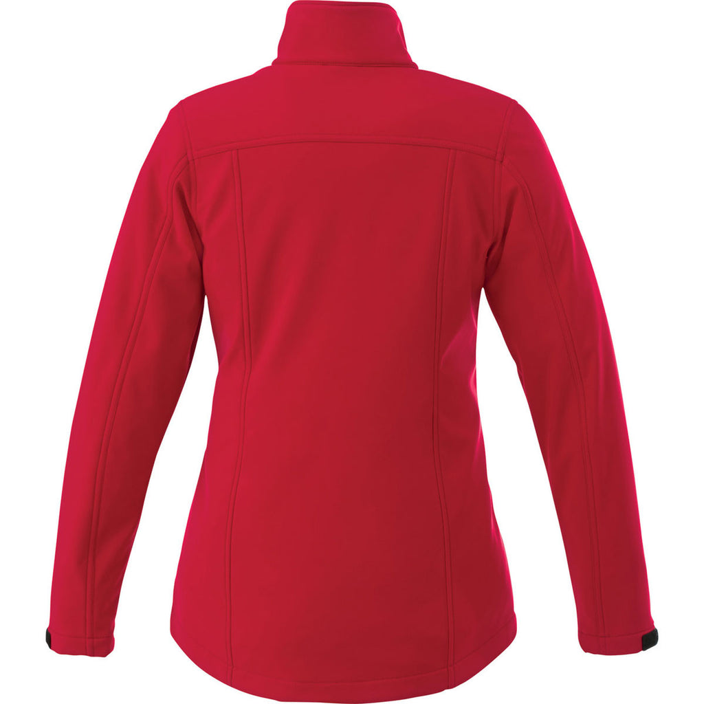 Elevate Women's Team Red Maxon Softshell Jacket