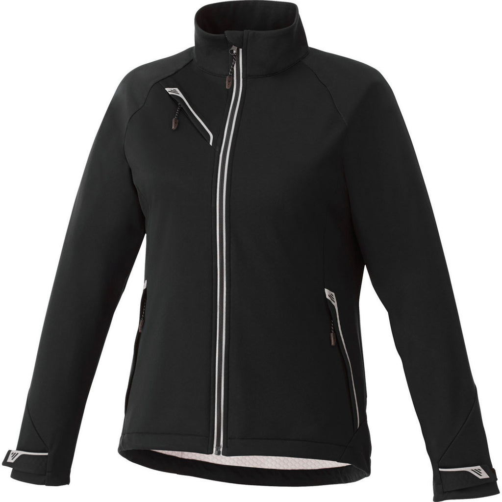Elevate Women's Black Kaputar Softshell Jacket