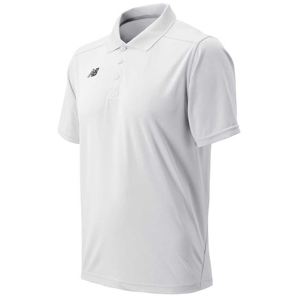 New Balance Men's White Tech Polo