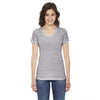 American Apparel Women's Athletic Grey Triblend Short-Sleeve Track T-Shirt